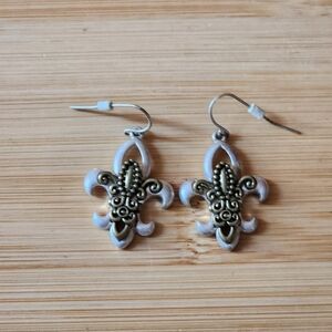 Fleur De Lis Pierced Earrings